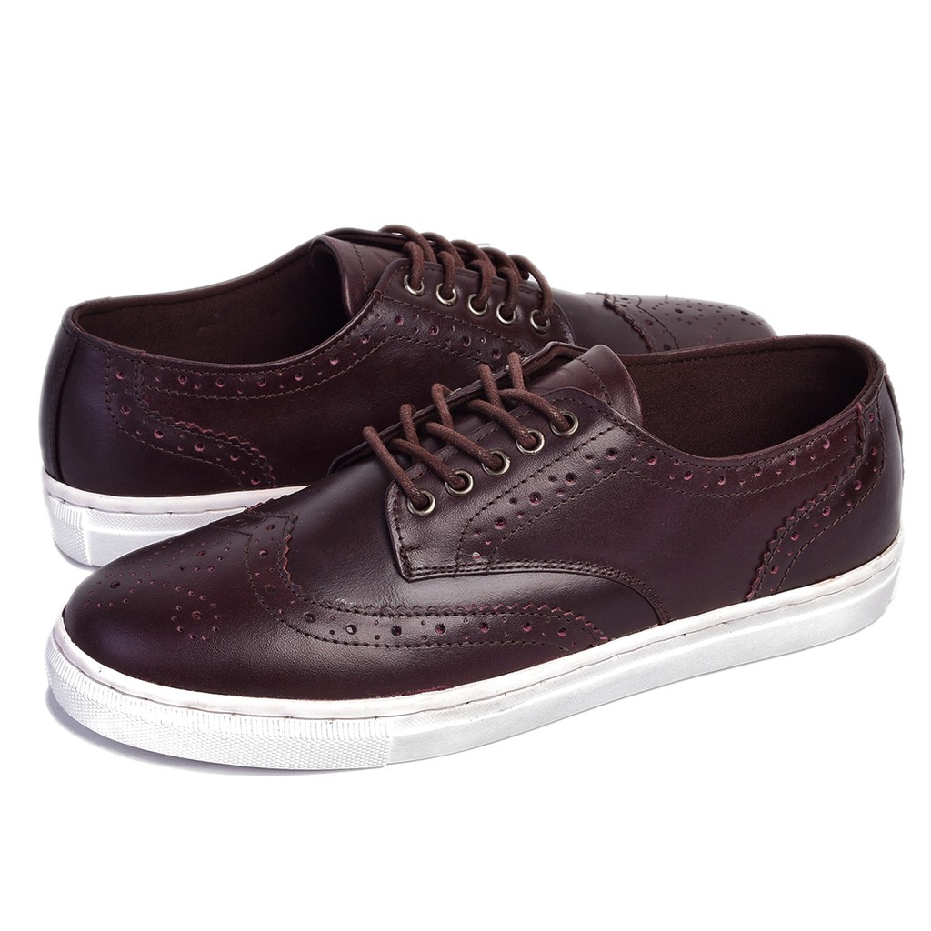 Nelson Brown | Sepatu Casual Sneakers Kasual Polos Ori Pria New Lokal Footwear Jalan | FORIND Kenzio