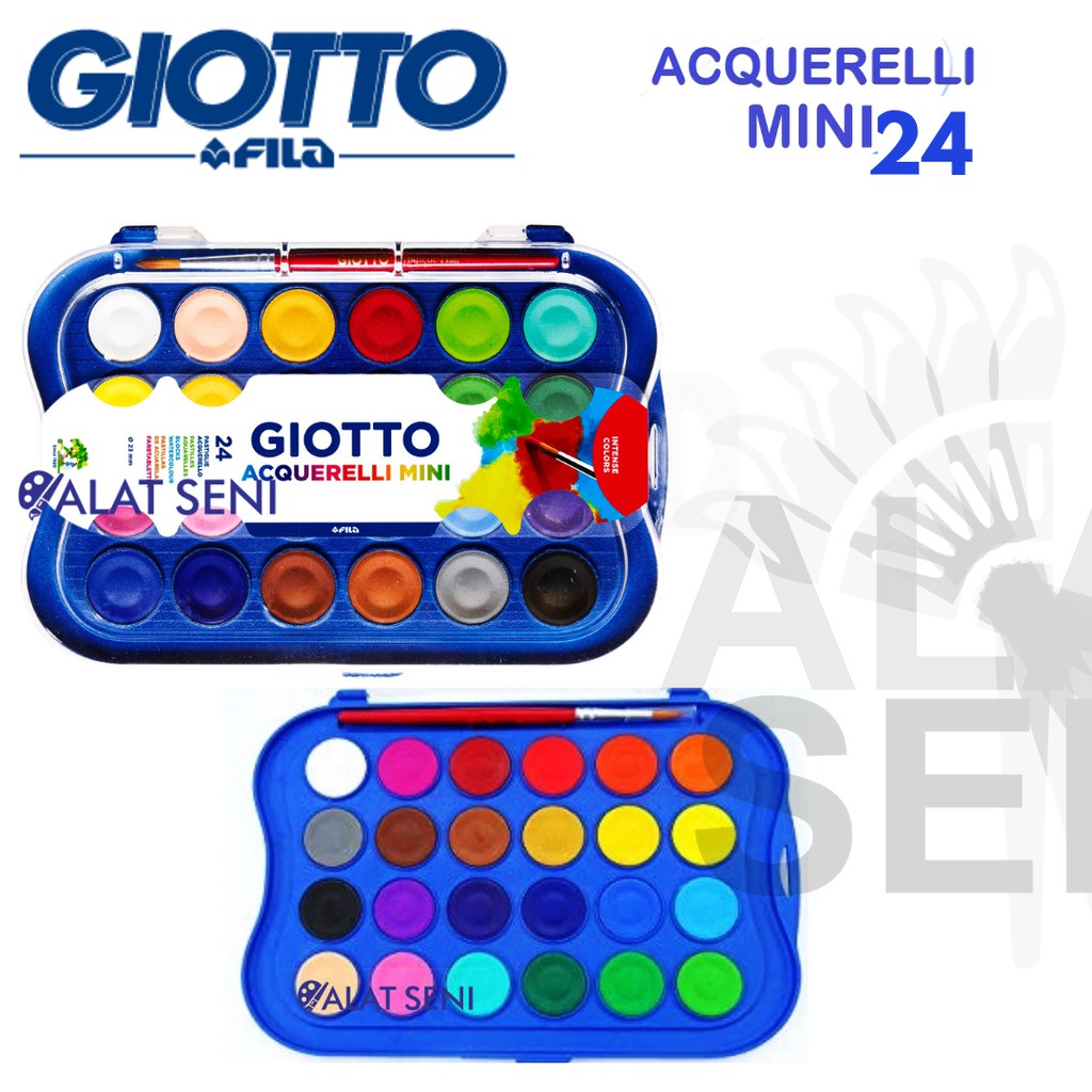  Giotto Acquerelli MINI  24 warna Watercolor cake 