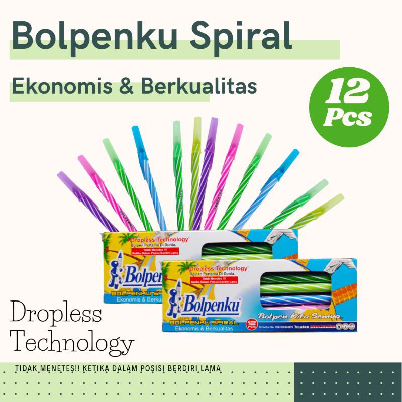 

Bulpen Pulpen Pen Ballpoint Pena Bolpenku Spiral Ulir Lilin Tinta Hitam