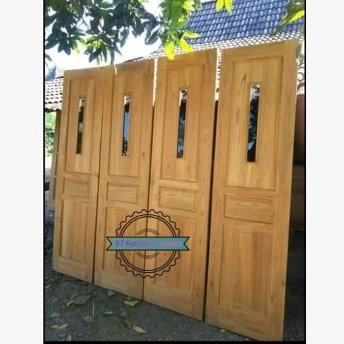 Pintu untuk Garasi Mobil Murah, kusen jati kayu jati mentahan