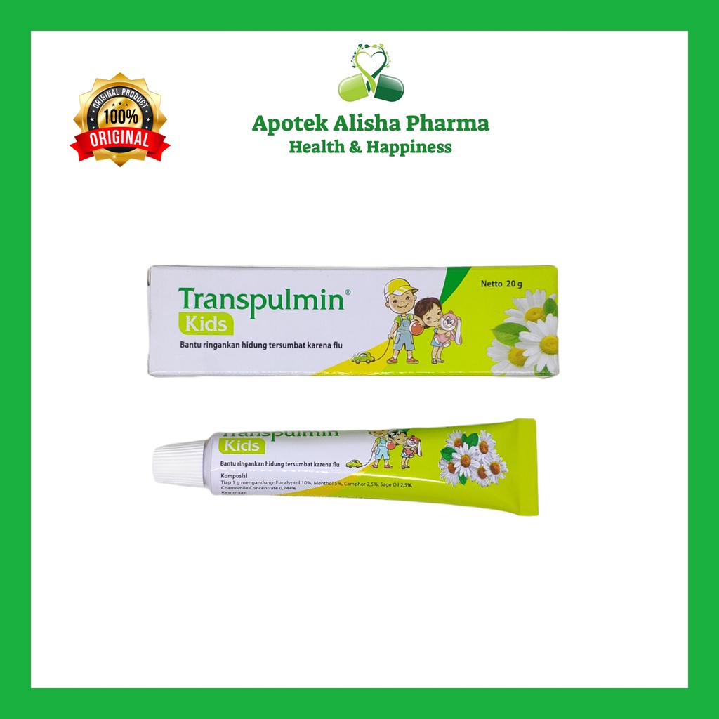 Transpulmin Kids Balsam 10/20gr-Transpulmin Balsem Anak Meringankan Gejala Flu/Pilek/Hidung Tersumbat Anak