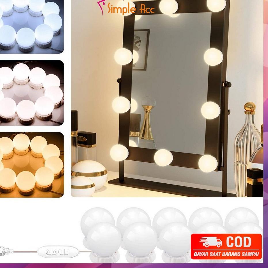 Jual Sedang Ramai Cod Do K Lampu Led Meja Rias Make Up Lampu Kaca Rias Vanity Mirror Light