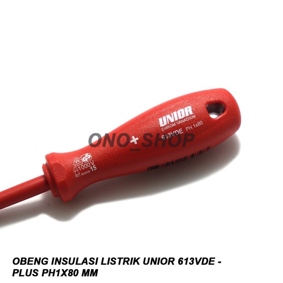UNIOR 613VDE - Plus PH1x80 mm - Obeng Insulasi Listrik