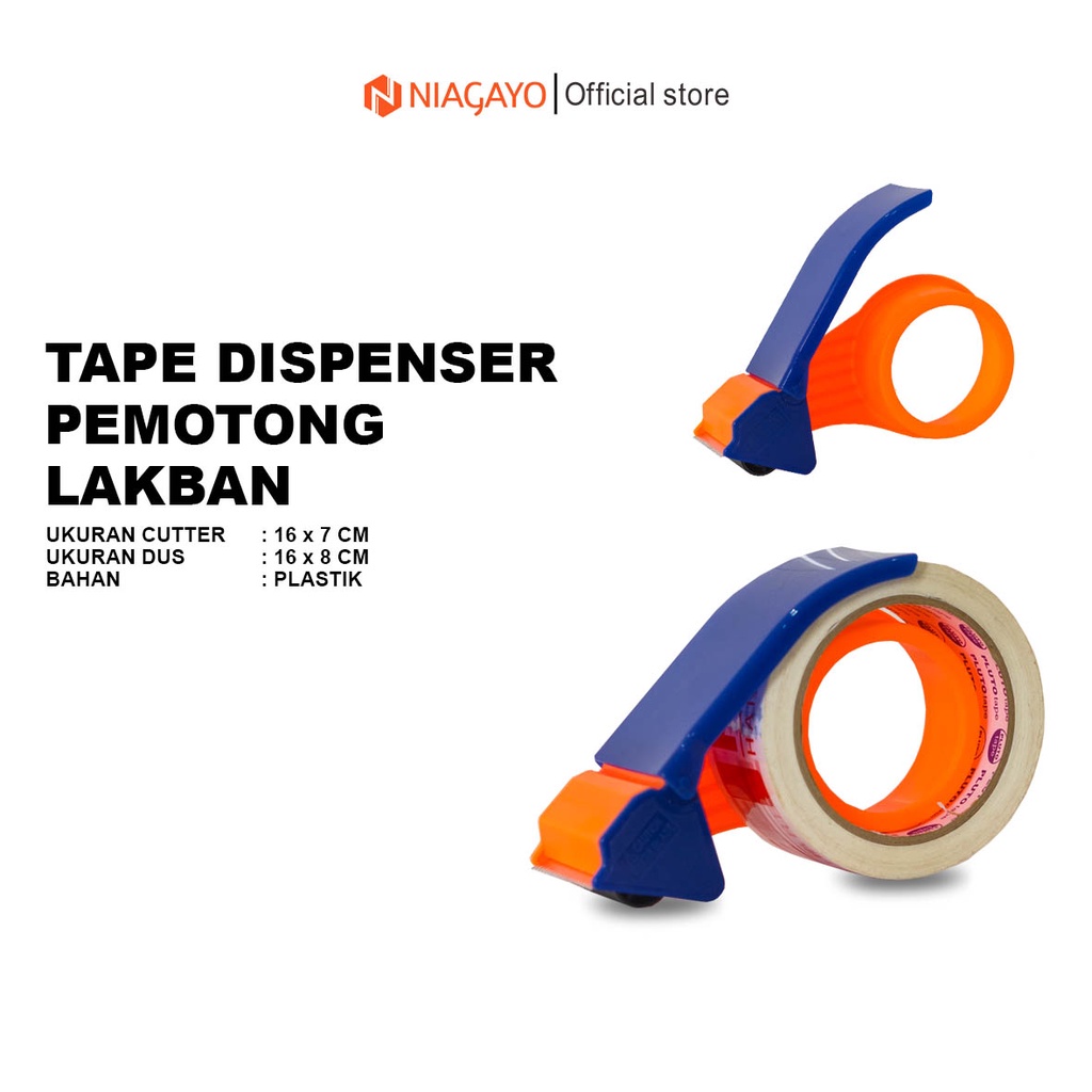 

Tape Dispenser Cutter Pemotong Lakban Bahan Plastik Tempat Isolasi