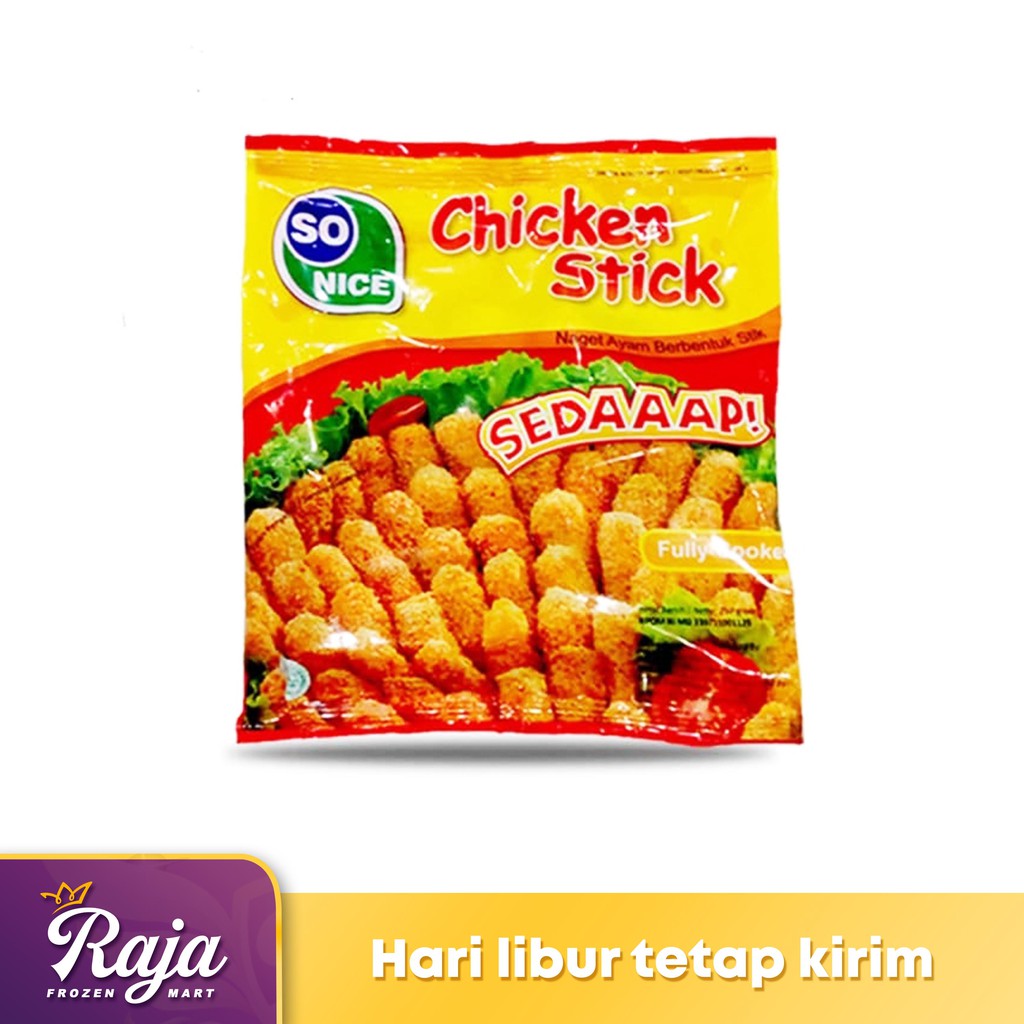 So Nice Nugget Stick 250gr / Makanan Beku / Frozen Food / Nugget / Kentang Beku / Kentang Goreng