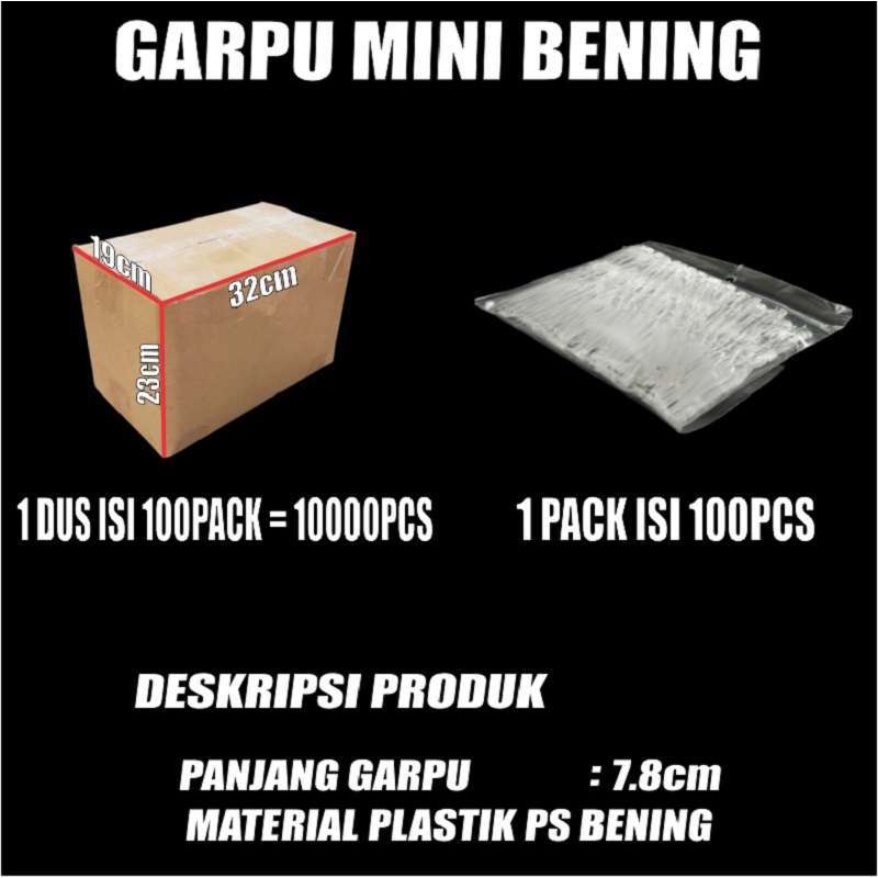 Garpu Buah Mini Plastik / Tusuk Gigi Bambu Kayu / Tisu Facial Tissue 2ply Per Pack