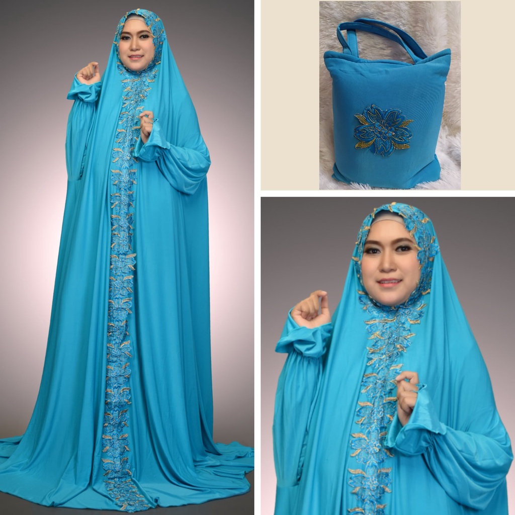 MUKENAH RUKUH TELEKUNG PRAYER SET RUKOH MUKENA TERUSAN HADROMUD DUBAY RAMADHAN LAMARAN MAS KAWIN SAN