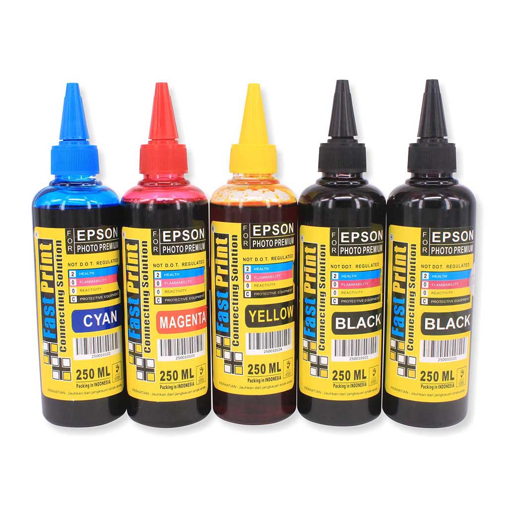 Tinta Dye Based Photo Premium Epson 1 Set - 5 Warna - 250 ML