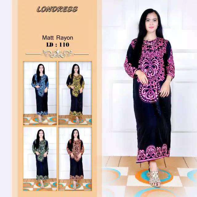 daster/longdres hitam batik warna