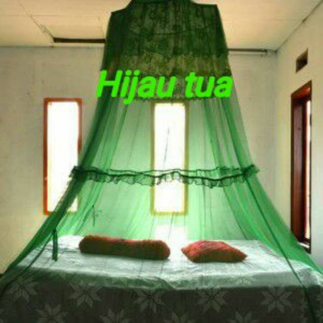 Kelambu gantung jodha hijau tua