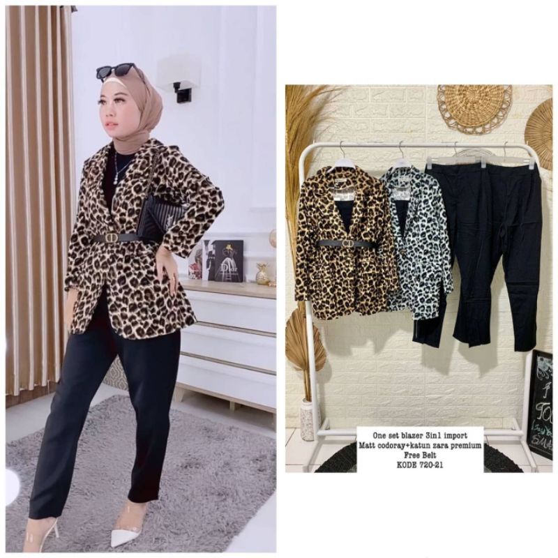 Onset Ayunira | Onset Wanita Motif Leopard