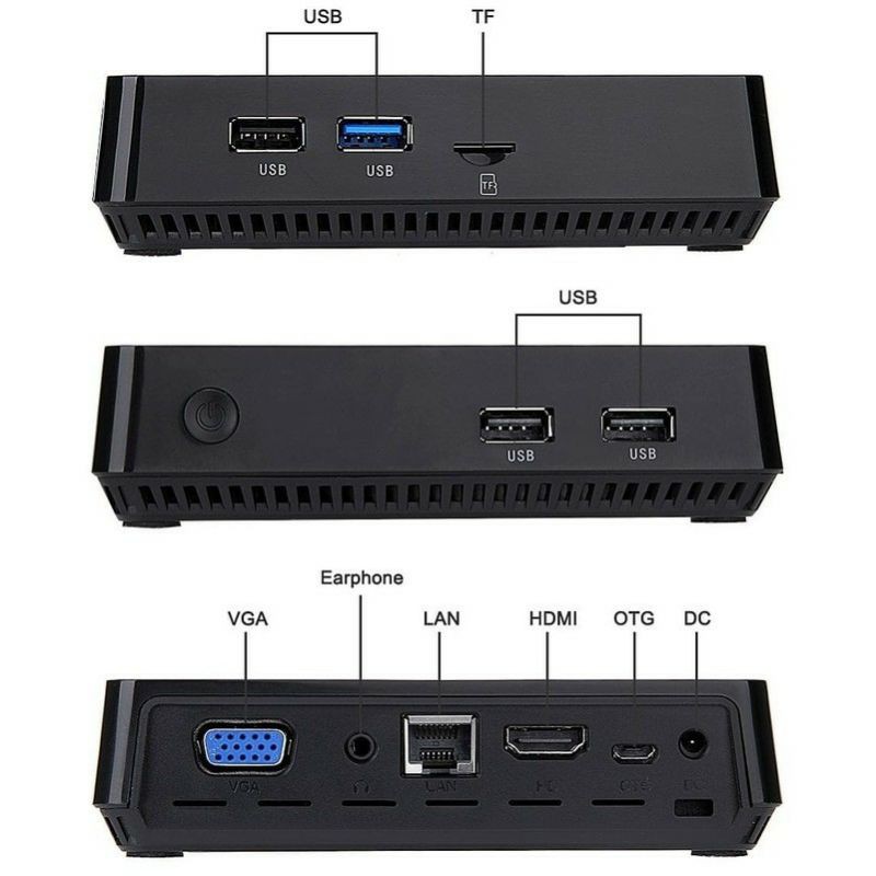 Mini PC NexBox T11 Plus 4GB/64GB Intel Quadcore X5 Z8350 Cherrytrail Support HDD Sata Up to 2TB