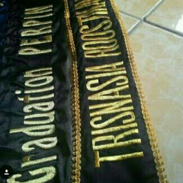 Selempang wisuda List Renda emas dan benang emas