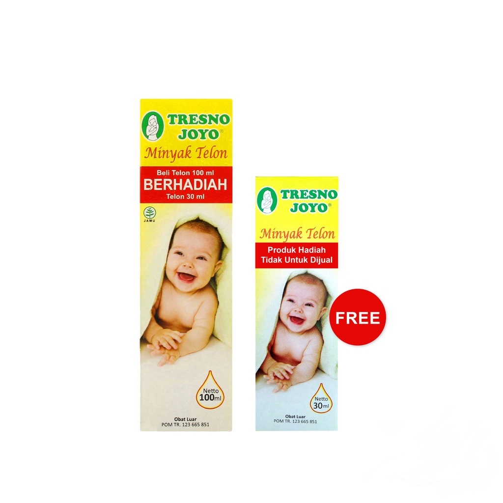 TRESNO JOYO TJ Minyak Telon Herbal 100ml BONUS 30ml dan 60ml Plus Tresnojoyo Pluss (BPOM)(KIM) (KIM)