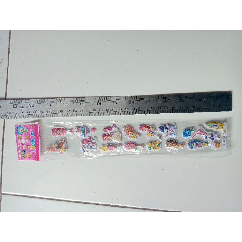 

stiker panjang timbul, stiker pintu kulkas, panjang 34cm, 1 pak isi 20pcs