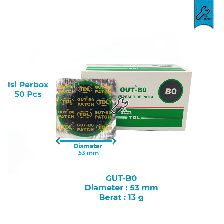Karet Tambal Ban Cold Patch (Bulat/Kotak) Tambalan Ban 1PC TDL