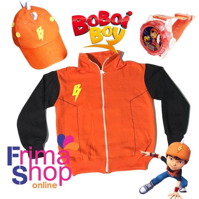 TOPI + JAM TANGAN + JAKET SWEATER BOBOIBOY GALAXY