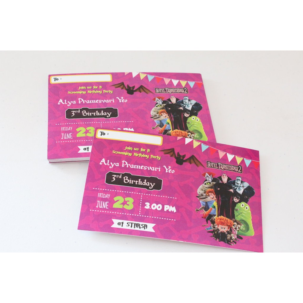 undangan hotel transylvania / undangan custom transylvania / invitation hotel transylvania