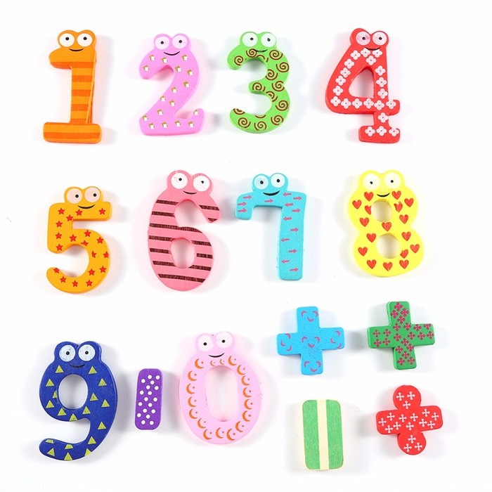 Mainan Edukasi Bahan Kayu_Numbers Magnet (15pcs)