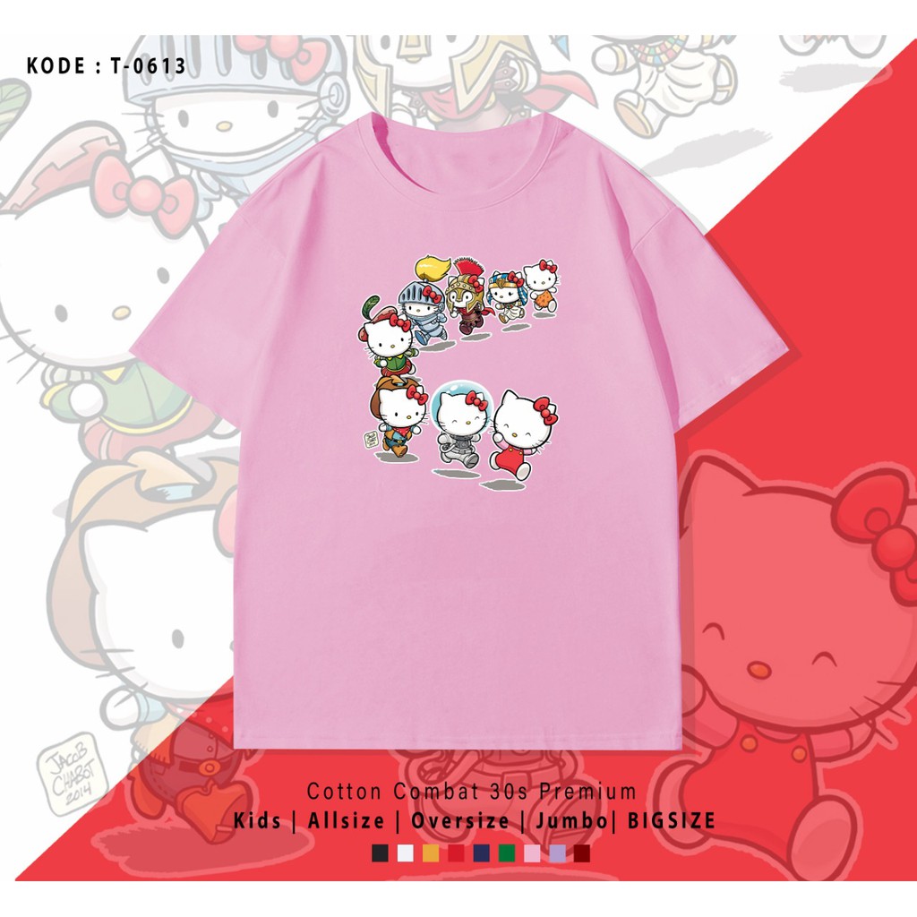 HELLO KITTY T0613 / COUPLE KAOS / T-SHIRT / TERMURAH DISNEY BESTSELLER / CUSTOM / TUMBLR TEE