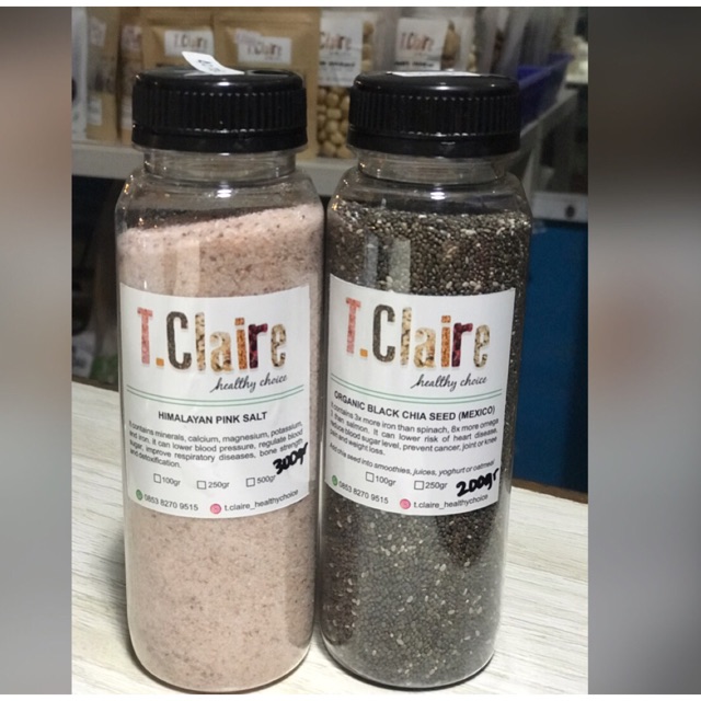 

Paket ChiaHimSalt ~ Organic Black Chia Seed & Himalayan Pink Salt