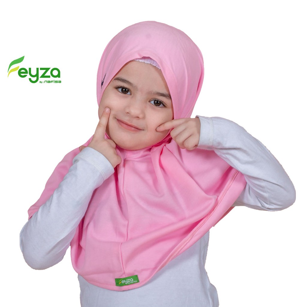 Jilbab Instan Anak Feyza Kaili | Hijab Instan Anak Non Pad Kerudung Anak Tanpa Pad Usia 3 - 4 Tahun