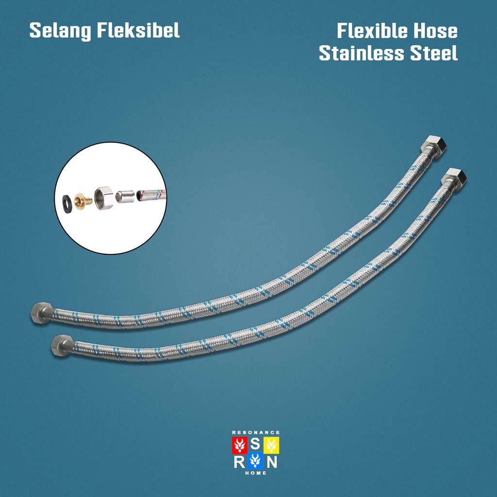 Selang Anyam Fleksibel 50cm / Flexible Hose Closet Wastafel Resonance Home