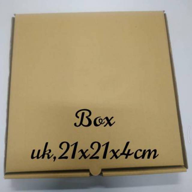 

Box pizza coklat 21*21*4 polos/kemasan/karton box/packing