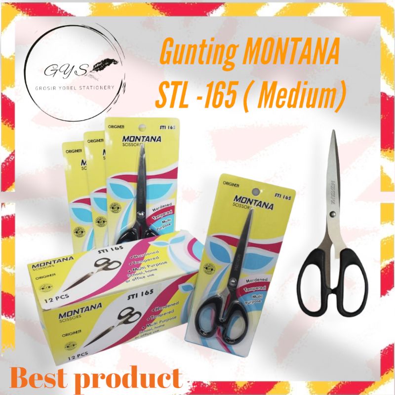 

Gunting Tanggung Montana / Pemotong kertas/ Stl 165 ( pcs) 6,5 inch