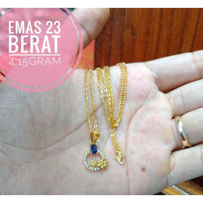 kalung emas asli Malaysia lionti cantik 22k kode 916%