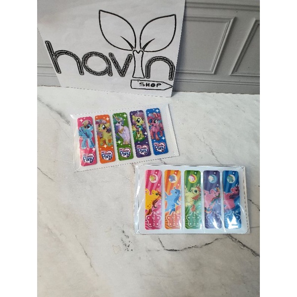 pembatas buku plastik/post it plastik/bookmark/sticky note PLASTIC-Unicorn/PONY