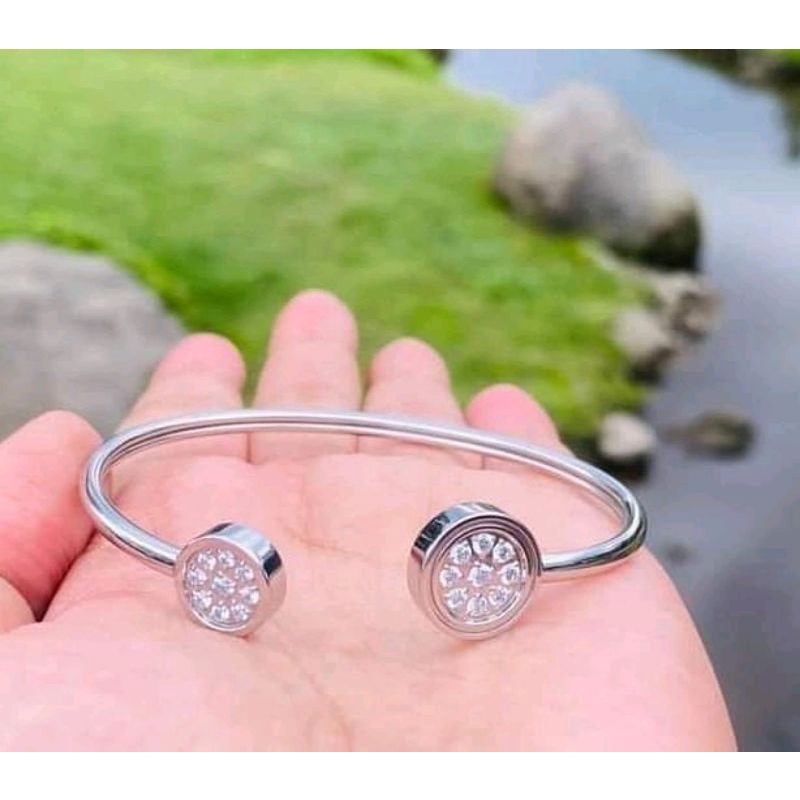 gelang kesehatan MCi silver dan rose gold