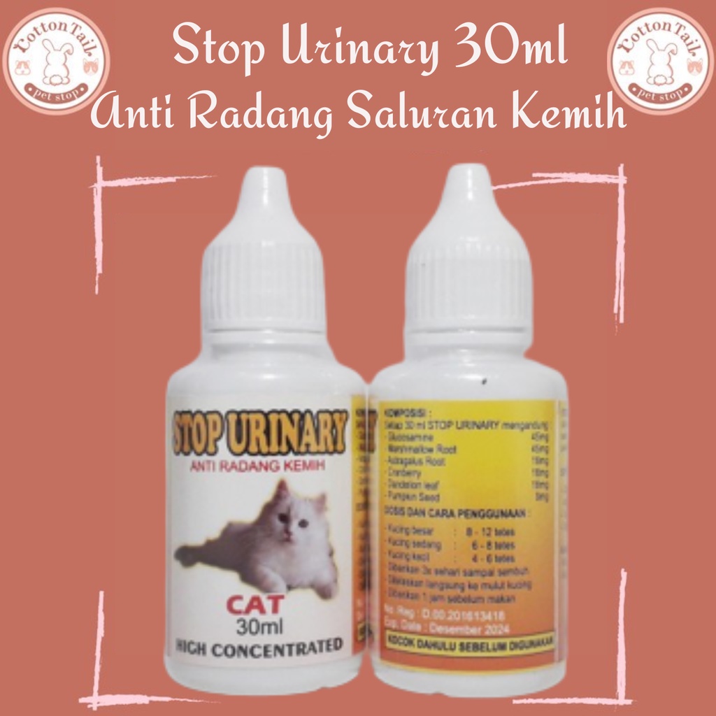 Stop Urinary 30ml obat untuk infeksi saluran kencing pada kucing