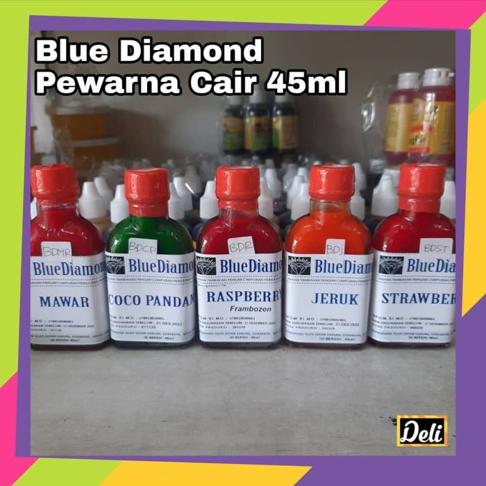 

Blue Diamond Perisa dan Pewarna Makanan Cair 45ml