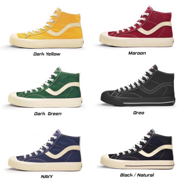 SEPATU VENTELA PUBLIC HIGH BLACK NATURAL / DARK YELLOW / NAVY / DARK GREEN / MAROON / OREO ORIGINAL