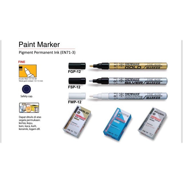 

Snowman Paint Marker Fine Point