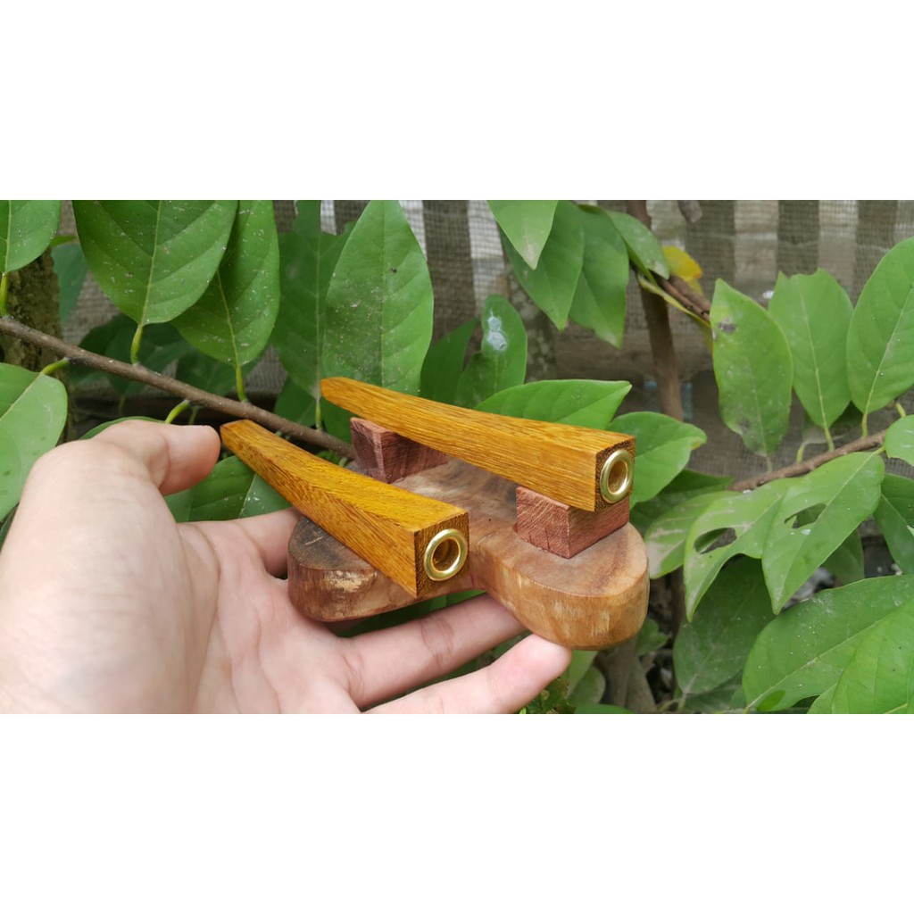 ONCE PIPA KAYU GALIH KELOR EMAS / Pipa Kayu Galih Kelor Mas Segi 4 / Pipa once kayu kelor mas pipa