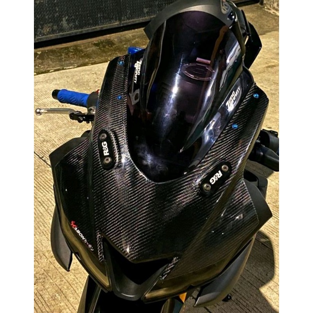 Skining Carbon Kevlar Tameng Depan R15v3