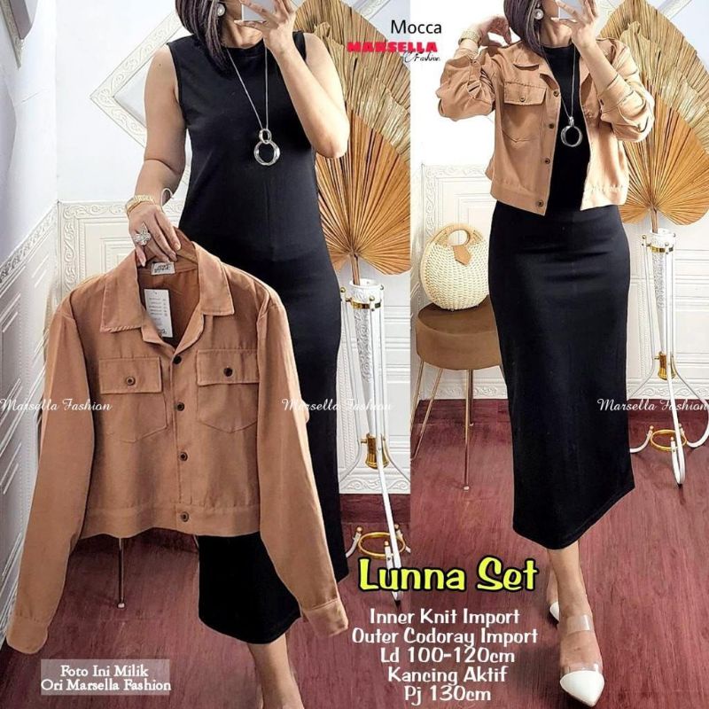 Lunna Set Midi Dress Outer inner