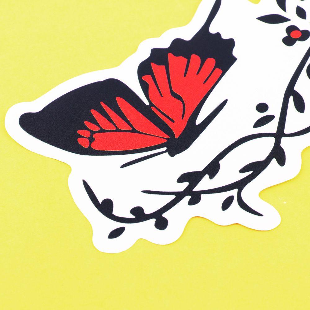 Populer 2pcs Decals Untuk Mobil Aksesoris Mobil Aksesoris Eksterior Bunga Vinyl Butterfly Cover Goresan Stiker Jendela