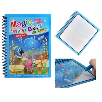 Magic Water Book NO MESS! 1 pcs BUKU GAMBAR MEWARNAI AJAIB Gratis PENA / SPIDOL AIR chn