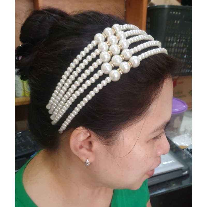 BANDO MUTIARA KOREA HAIRBAND PEARL HEADBAND