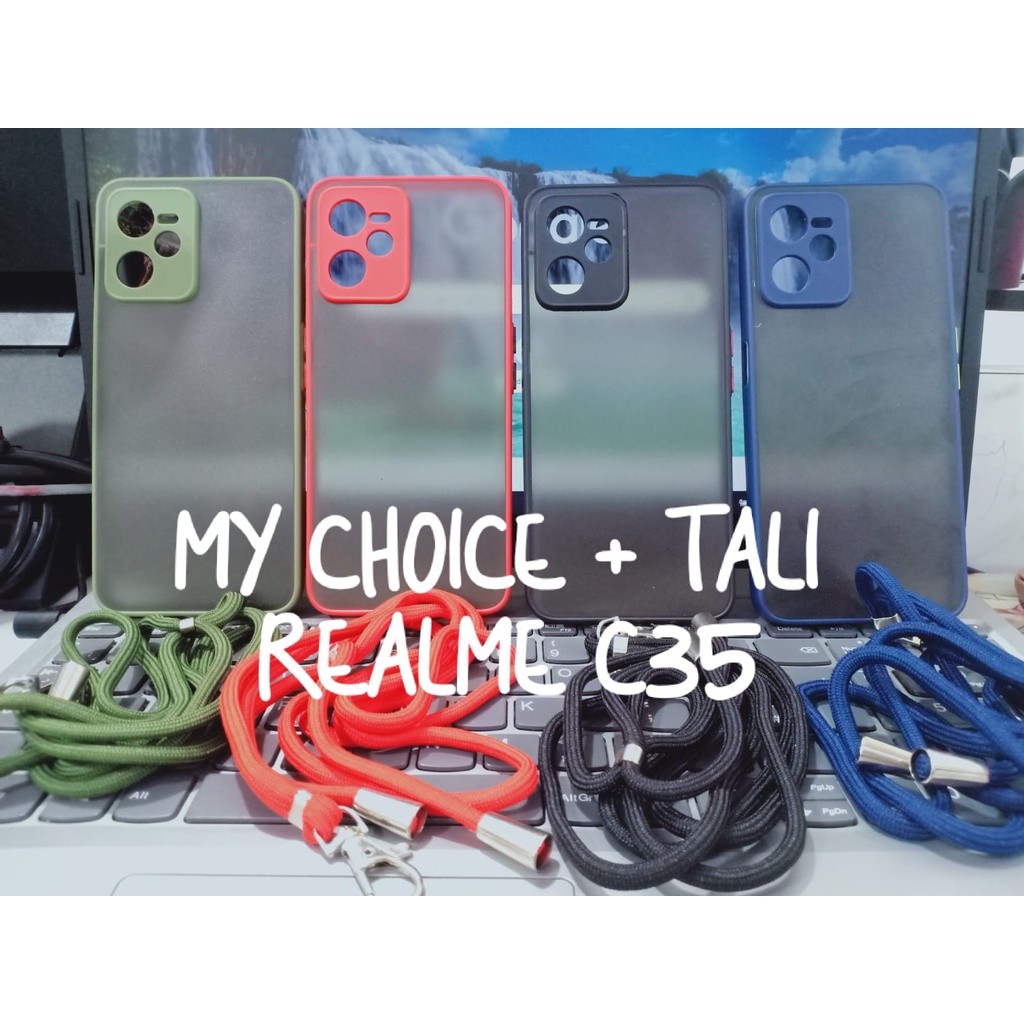 CASE REALME C31/REALME C35 My Choice + Tali Gantungan HP