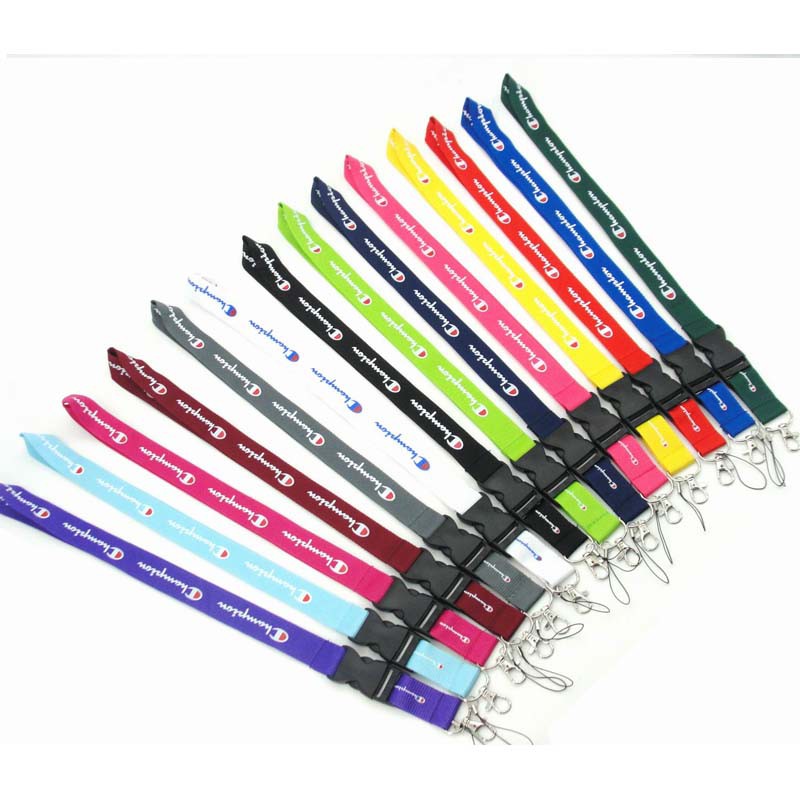 Gantungan Kunci Tahan Lama Lanyard ID Badge Holder Sling Untuk Casing Ponsel Tali Leher Dengan Tombol Rilis Cepat
