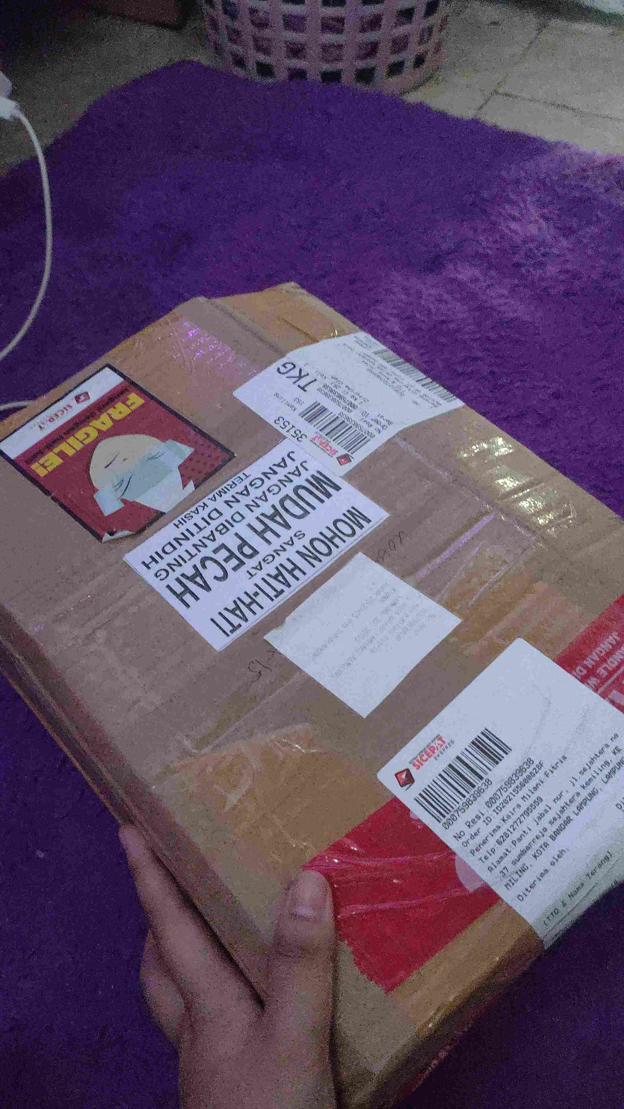 Kotak Akrilik Dng Tutup Berengsel 25x25x15  2mm