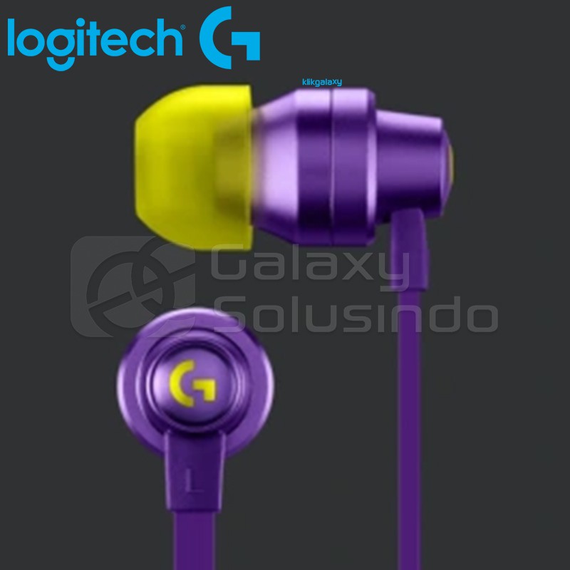 Logitech G333 Purple In-Ear Gaming Earphone - Ungu