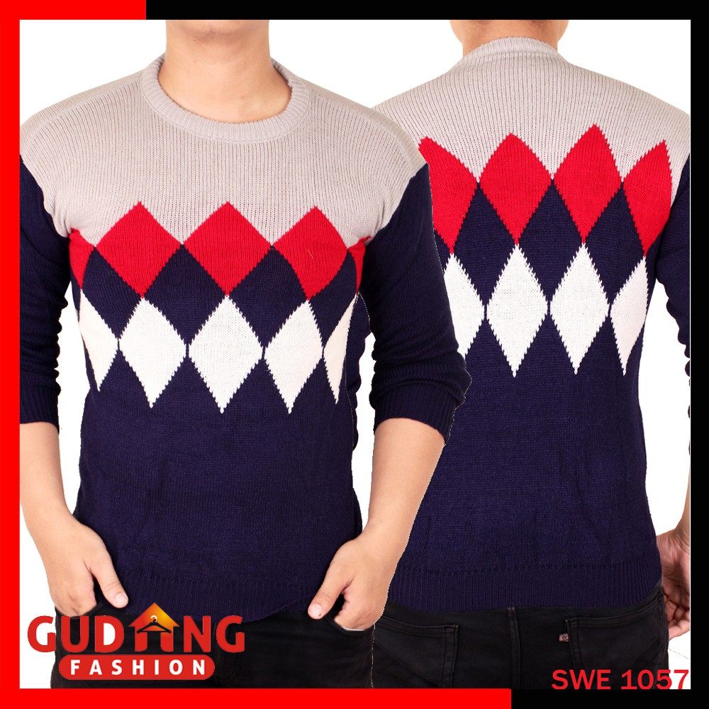 Sweater Tribal Casual Rajut Pria SWE 1057