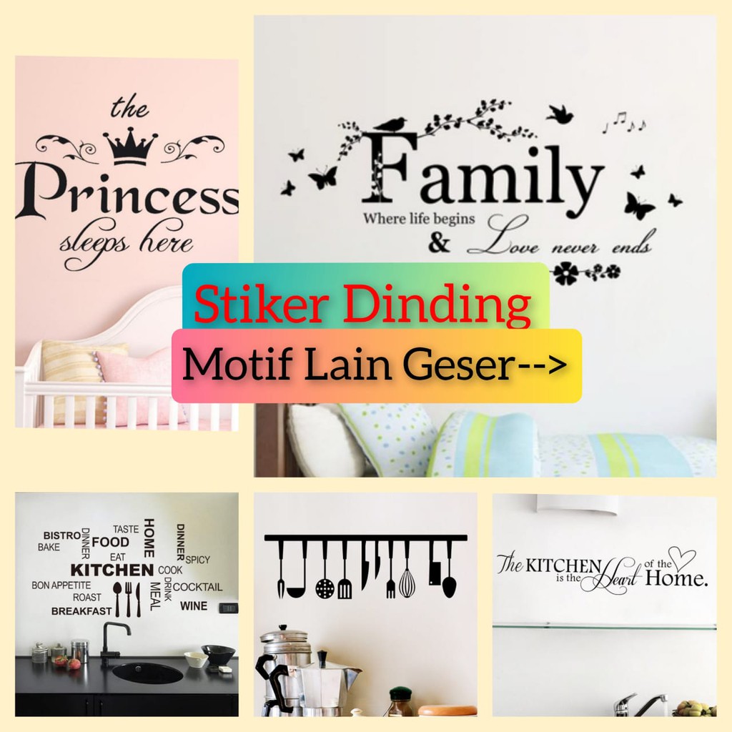 [VIP]  STIKER DINDING WALLSTICKER KATA KATA MUTIARA LAUNDRY HOME FAMILY KITCHEN DAPUR STICKER