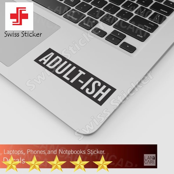 Grosir Sticker Cutting ADULT ISH Macbook Laptop decal Cut Stiker iPhone Apple - Putih Keren