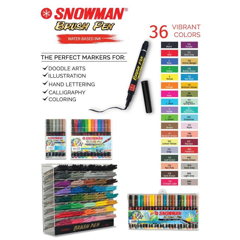 Snowman Brush Pen BM-1